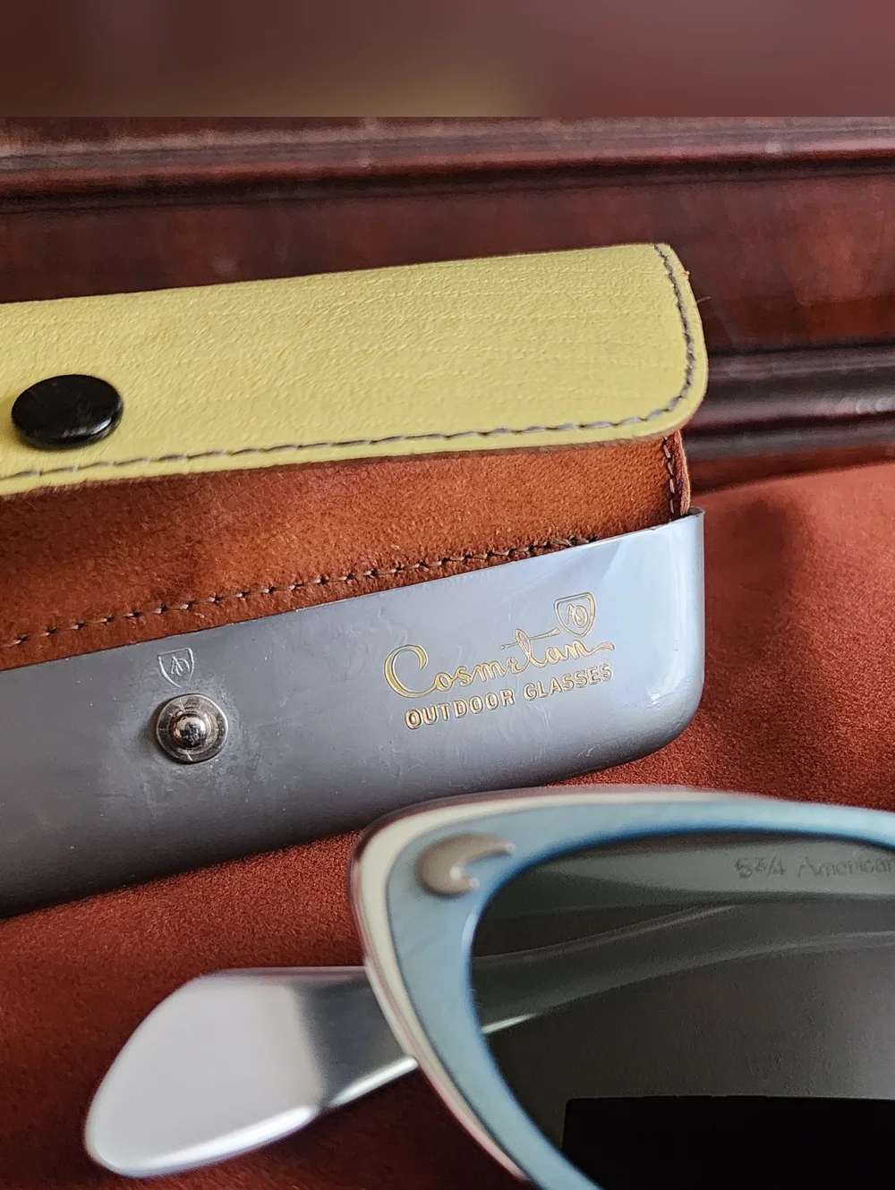 Ultra Rare Girls Vintage American Optical Cosmetan Cat Eye Sunglasses With Case